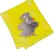 ผ้าห่มเนื้อนุ่มนิ่มสีเหลืองสดใสพร้อมตุ๊กตาช้างน้อยสีเทา
