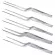14cm/16cm/20cm Eow Tweezers Atraumatic Forceps Angled C Rgic Instruments Stainless Steel Medic Assist Tool 1 Pc