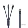 3 in1 charging cable model RC-094TH. The knit line has 3 heads. Micro/iPhon/Type-C, fast charging cable, easy to carry, with only one line, can be used confidently.