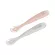 ฺ Beaba Silicone Set of 2 1st Age Silicone Spoons-Pink/Gray