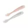 ฺBEABA ช้อนซิลิโคน Set of 2 1st age silicone spoons-PINK/GREY