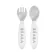 BEABA ช้อนส้อมพร้อมกล่อง 2nd age training fork and spoon storage case included - GREY