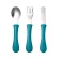BEABA ช้อนส้อมมีดสแตนเลส Stainless steel training cutlery Knife / Fork / Spoon - BLUE