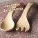 Mother's Corn Self Training Spoon & Fork Set Training Step3 ชุดช้อนส้อมหัดทานเอง ทำจากข้าวโพด 100% เหมาะสำหรับเด็กอายุ 1+ ปี