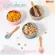 Fin bowl set+silicone spoon Baby wooden handle Than Silicone sucking table Prevent slippery, Silicone Boel