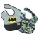 BUMKINS 2 pieces of waterproof package, Collections DC model Super Bib PK2, suitable for 6-24 months, Batman pattern.