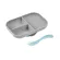 BEABA Set, Silicone Silicone Silicone Suction Divided Plate with Spoon - Gray