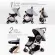 COZZEE, foldable stroller Gray fabric-Baby Stroller 2305-GG