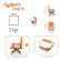 Pre Order Delivery 20 July 65 Chicco Pocket Snack Booster Seat-Poppy Red Baby Dining Booster Chair