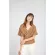 เสื้อให้นม Cesca Crop Top Brown White