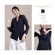 QueenCows เสื้อให้นม Tadeo Long Sleeve Warp Top Navy