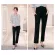 Stomach slack pants Adjustable long pants, B, ready to deliver, black gray
