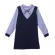 Navy stomach dress, long sleeve, bow decorated
