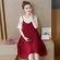 ชุดคลุมท้อง สีแดง พร้อมส่ง