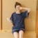 ชุดคลุมท้อง เสื้อ+กางเกง สีกรม/ขาว
