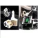 Hoco Car Charger 2in1 หัวชาร์จในรถ 2 USB + เพิ่มช่องจุดบุหรี่ 1 ช่อง รุ่นUC206 สีขาวทอง + HOCO X2 1M Nylon Knitted Charging Cable USB Lightning สายชาร์จสำหรับ iPhone/iPad สายถักยาว 1 เมตร สีเทา
