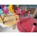 Promotion, round table set with 4 chairs, student tables, children's booking tables, activity tables, circle tables, plastic tables ready to deliver for kindergarten children.