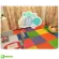 Hellomom, jigsaw crawling sheet, covering the edge of the crawling sheet, reducing impact, size 60 x 60, thick, 10 mm, mixed colors, standardized with TIS. Suitable for children from 0 months or more.