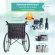 Patient wheelchair Foldable iron plated steel, standard model