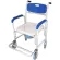 2in1 The shower chair has aluminum wheels.