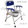 ABLOOM 2 in 1 Chair, shooting and foldable aluminum shower, white / blue