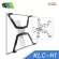 KALOC KLC -H1 NON -Vesa Display Adapter - Hanging screen installation set for screens that do not have a rear hole, not including a 17 - 29 inch screen stand.