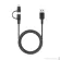 Energea Nylotoggh 2in1 Micro USB+Lightning Black By Millionhead 2in1 charging cable Micro USB and Lightning