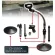 NTS D-28A by Millionhead, a microphone stand for a round base with a soft neck and a mic