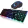 Vouni, keyboard, wireless Model, J40 Rainbow Backlit Gaming Keyboard Mouse Set E2743Y