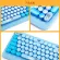 VOUNI K68 Retro Round Wireless Keyboard Mouse Cartoon Fashion Wireless Keyboard and Mouse Set