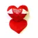 Red heart pillow attached to Valentine's gift Romantic gift