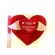 Red heart pillow attached to Valentine's gift Romantic gift