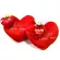 Red heart pillow, love you + Valentine's gift Romantic gift