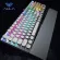 [100%authentic] [delivery from Thailand] aula F2088 White mechanical Gaming Keyboard LED Backlit. Keyboard played glow games with LED lights.