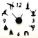 นาฬิกาติดผนัง ลายโยคะ สีดำ Yoga Design Wall Clock