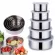5 stainless steel pot set, a bowl, stainless steel food, food storage, food storage box, stainless steel set