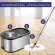 Overclean Premiummop, a whole set of stainless steel spin tank With 2 microfiber mops and fabrics, can rotate 360 ​​degrees, 2 in 1 spinning tank