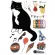 KAFBO CUBE CAT PARTY Sticker กล่องบ้านแมว สติ๊กเกอร์ลายแมวสีดำ
