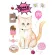 KAFBO CUBE THE GINGER CAT STICKER, a cat's house, a golden cat sticker