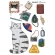 KAFBO Cube Traveling Cat Sticker Cat Cat Cat Sticker Silver Cat pattern