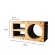 KAFBO HOME RECTANGLE-CIRCLE SHAPE L - Brown ที่ลับเล็บแมว ของเล่นแมว บ้านแมว เฟอร์นิเจอร์แมว Cat Scratcher Cat House