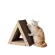 KAFBO Home Trangle Shape S - Walnut Cat Nail Cat Cat Cat Cat Cat Cat Cat Scratcher Cat Toy Cat House