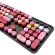 Mofii Sweet Mixed Color Cute Portable 2.4Ghz Wireless Keyboard and Mouse Set Girl Universal Desktop Notebook Keyboard and Mouse