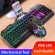 Gaming Keyboard Mouse 104 Keys RGB Backlit Keyboards Mouse Combo Metal Gamer Keyboard for Tablet PC Lap Desk Computer