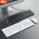 Niye Silent Keyboard Mouse Set Ergonomic Mute Office Gaming USB Full-Size Keyboard Mouse Combo for Notebook Lap Desk PC