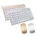 2.4g Wireless Keyboard And Mouse Combo Mini Multimedia Keyboard Mouse Set For Lap Pc Tv Rose Gold Silver