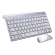 2.4g Wireless Keyboard And Mouse Combo Mini Multimedia Keyboard Mouse Set For Lap Pc Tv Rose Gold Silver
