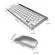 2.4g Wireless Keyboard And Mouse Combo Mini Multimedia Keyboard Mouse Set For Lap Pc Tv Rose Gold Silver