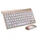 2.4g Wireless Keyboard And Mouse Combo Mini Multimedia Keyboard Mouse Set For Lap Pc Tv Rose Gold Silver