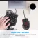 One-Handed Gaming Keyboard Mouse Set With Multiple Light Effects 35 Keys One-Handed Keyboard Mouse For Lol/pubg/cf Phone Pc Game